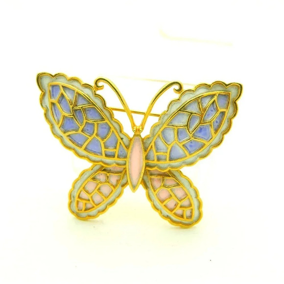 JJ Pastel Enamel Butterfly Pin - Picture 1 of 4